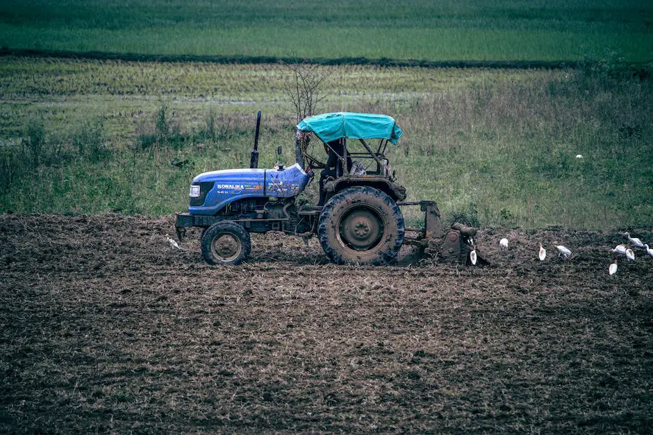 Picture of a tractor plowing a field